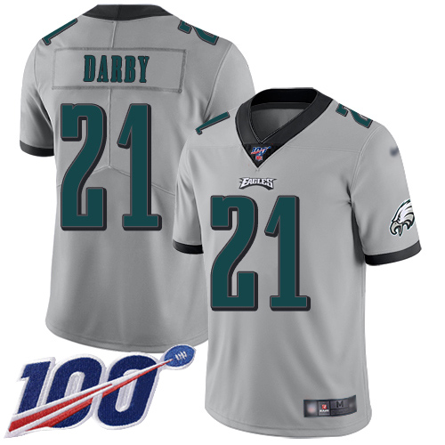 Men Philadelphia Eagles #21 Ronald Darby Limited Silver Inverted Legend NFL Jersey 100th Season Football